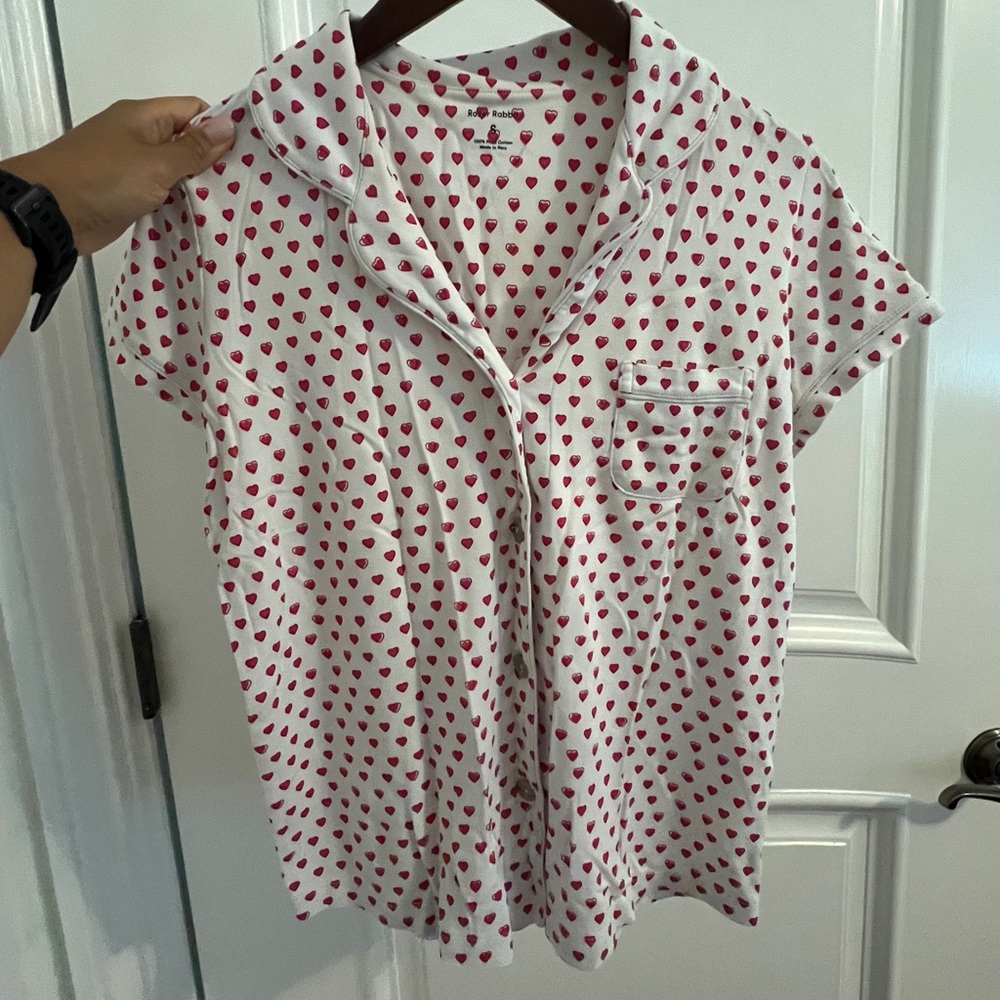 Roller Rabbit Hearts Polo Pajamas S